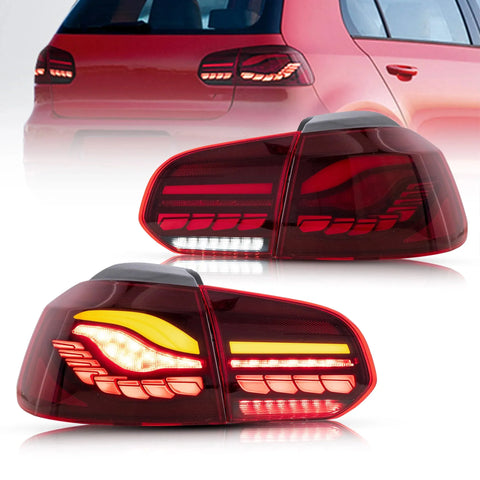 Volkswagen Golf MK6  - Vland Sequential Tail Lights Dragon Scale Style