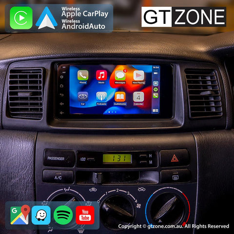 Toyota Corolla Head Unit Upgrade Kit (2002-2007) - 7inch Wireless MultiTouch Smartscreen with Apple Carplay Android Auto