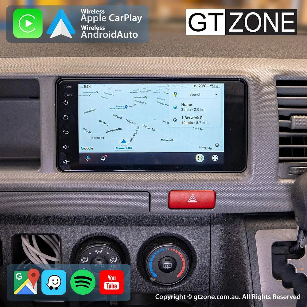 Toyota Hiace 2004-2019 | 7'' Apple Carplay & Android Auto Head Unit Car ...