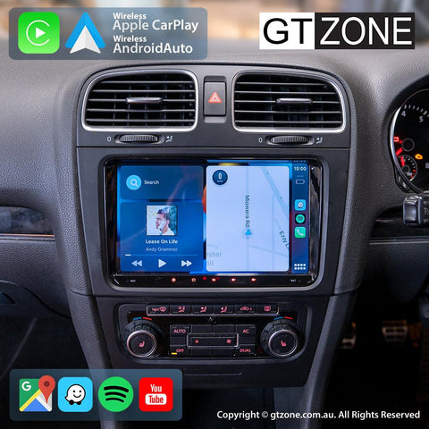 Volkswagen Golf MK6 Carplay Android Auto Head Unit Stereo 2009-2013 9 inch - gtzone
