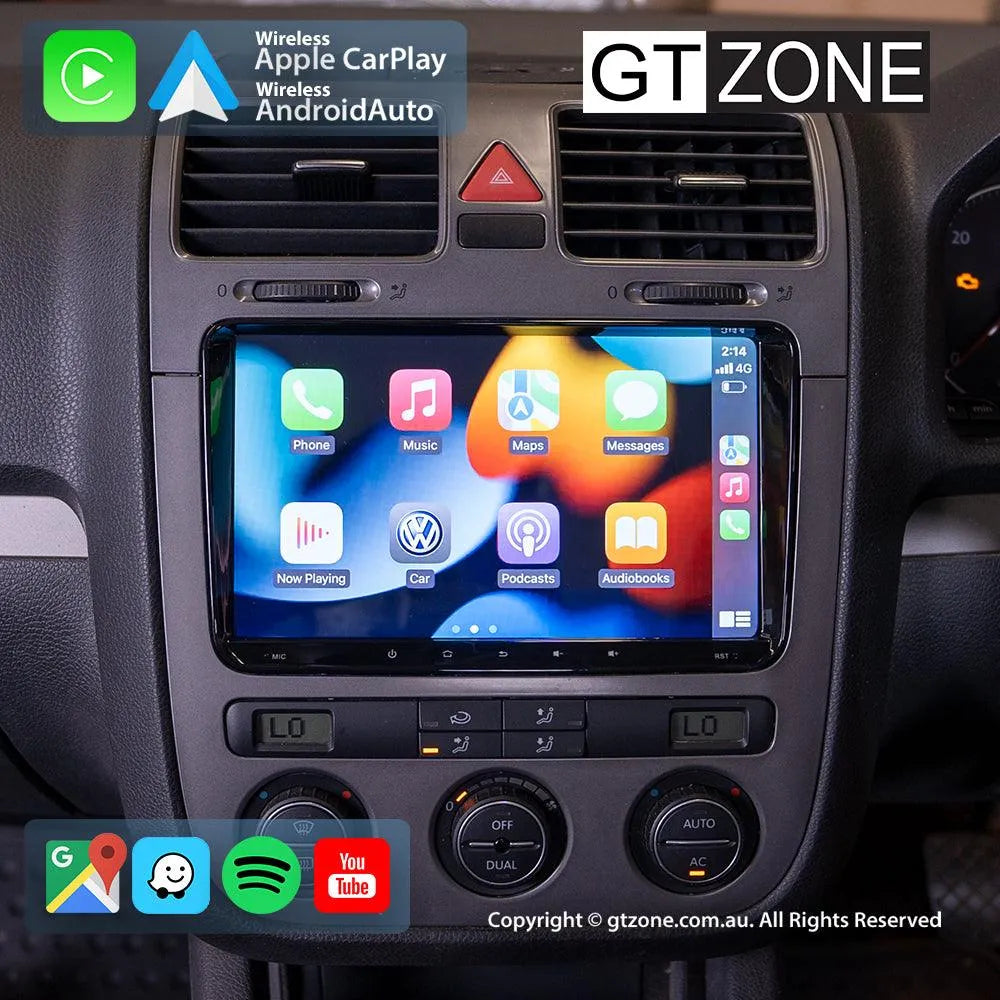 Volkswagen Golf MK5 Head Unit Upgrade Kit (2004-2015) - 9inch Wireless Multitouch Smartscreen with Apple Carplay Android Auto