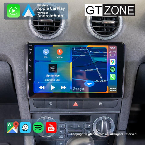 Audi A3 Head Unit Upgrade Kit (2006-2012) - 9inch Wireless Multitouch Smartscreen with Apple Carplay Android Auto