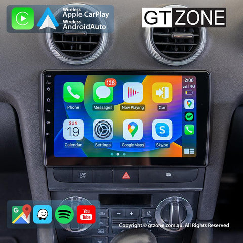 Audi A3 Head Unit Upgrade Kit (2006-2012) - 9inch Wireless Multitouch Smartscreen with Apple Carplay Android Auto