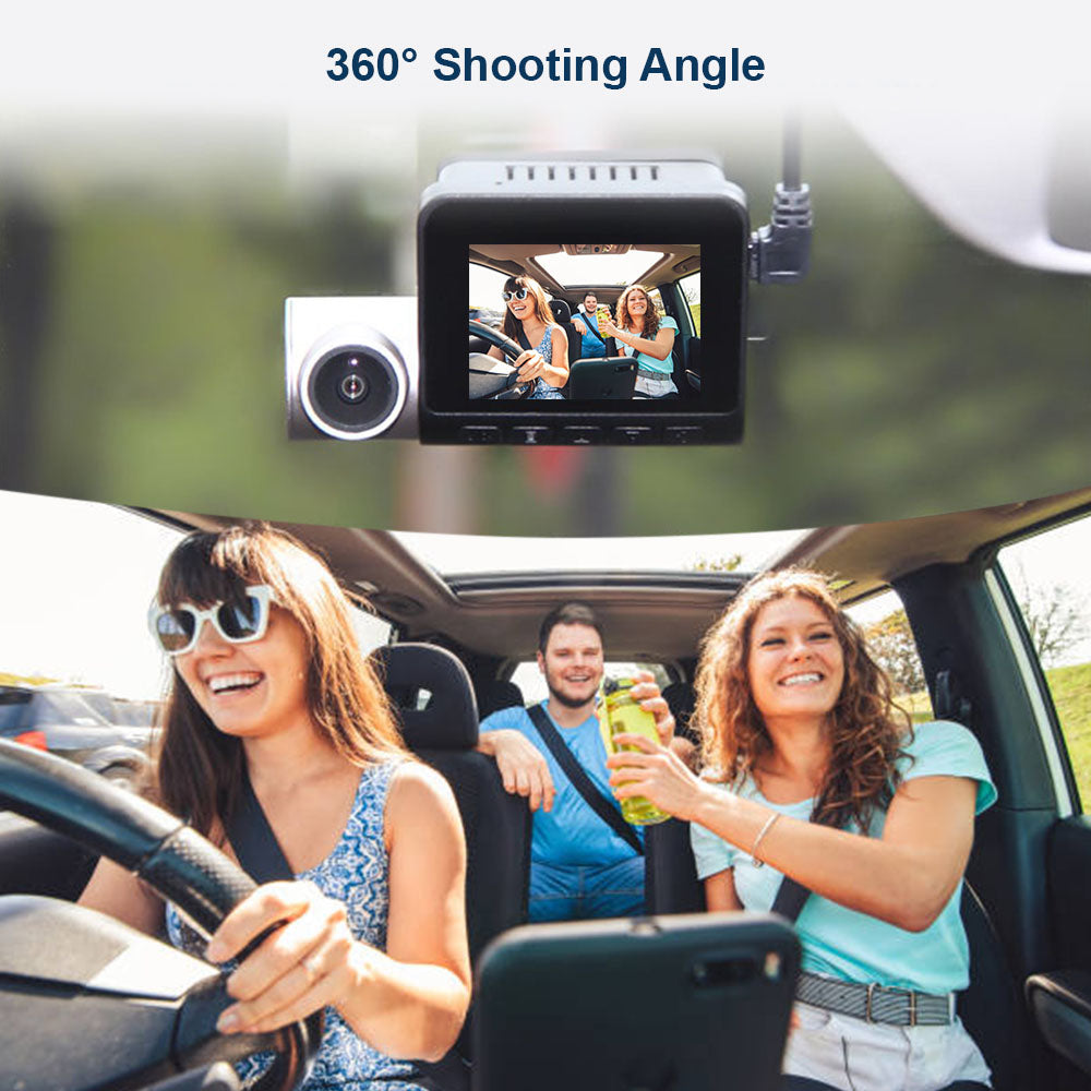 4K UHD Dash Cam & 2K Rear Camera with GPS. 360 degree shooting angle.