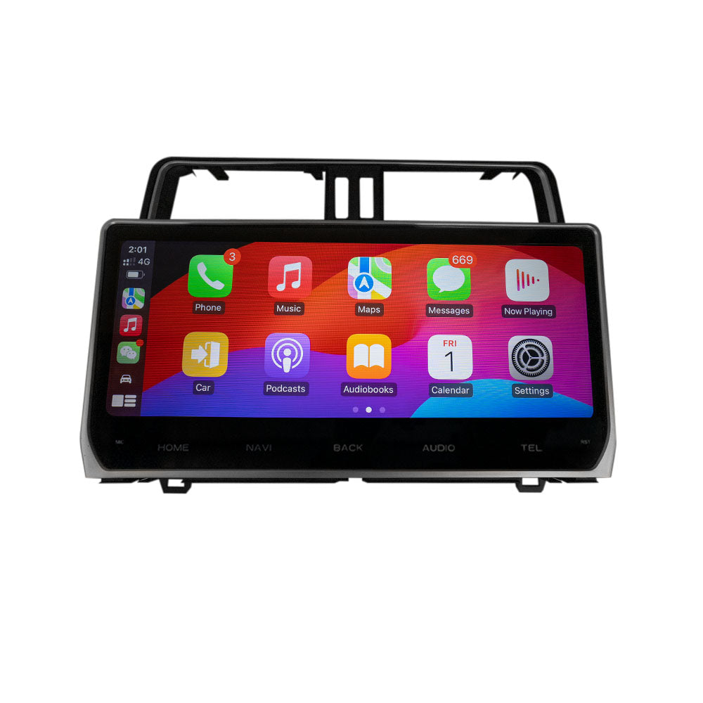 Toyota Prado 150-Series Wireless Apple CarPlay and Android Auto Head Unit Upgrade Kit.