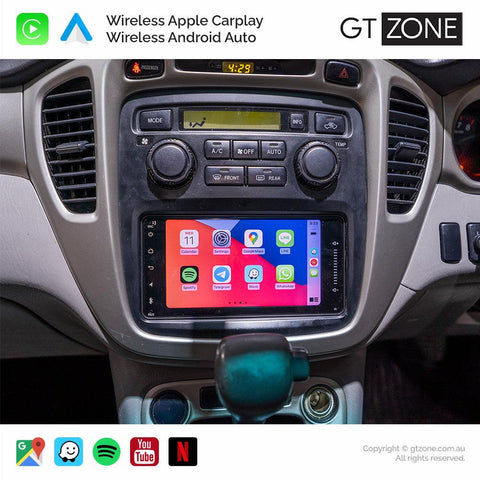 Toyota Kluger Head Unit Upgrade Kit (2003-2006) - 7inch Wireless Multitouch Smartscreen with Apple Carplay Android Auto