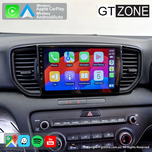 Kia Sportage Head Unit Upgrade Kit (2015-2018) - 9inch Wireless Multitouch Smartscreen with Apple Carplay Android Auto 1080