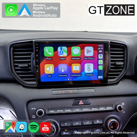 Kia Sportage Head Unit Upgrade Kit (2015-2018) - 9inch Wireless Multitouch Smartscreen with Apple Carplay Android Auto