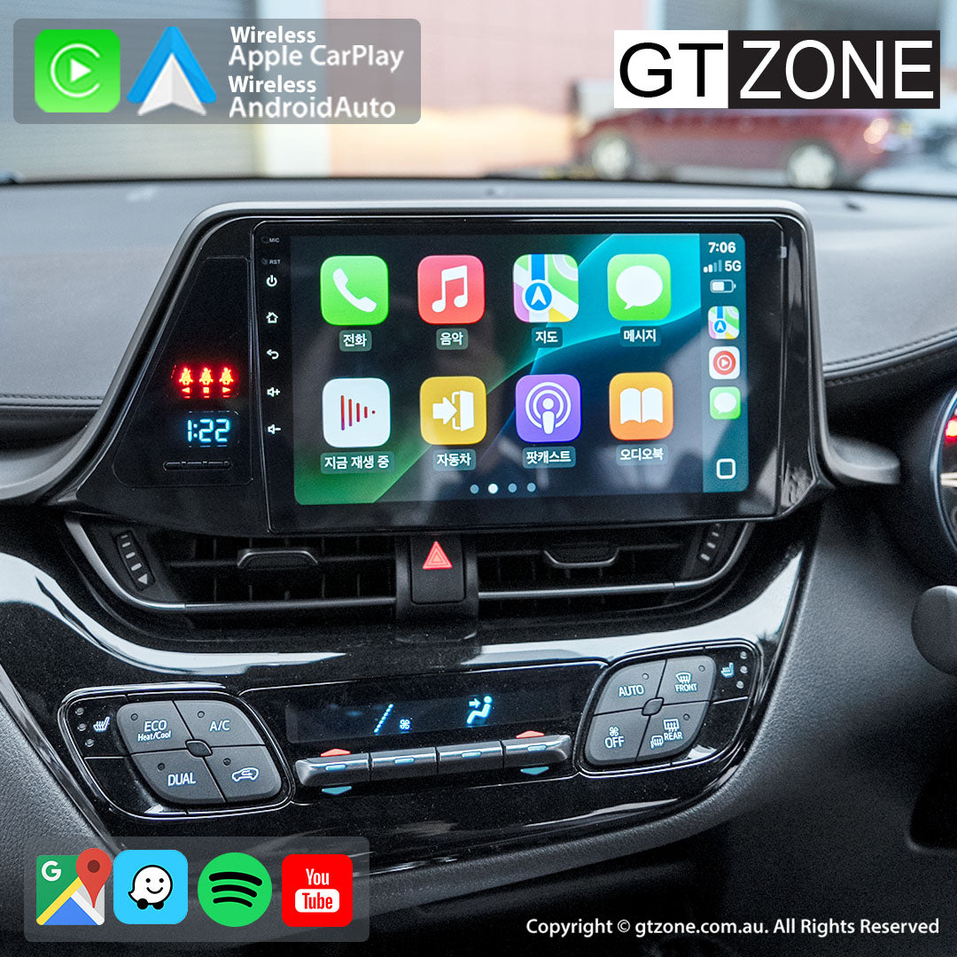 Toyota CHR Head Unit Upgrade Kit (2016-2019) - 9inch Wireless MultiTouch Smartscreen with Apple Carplay Android Auto