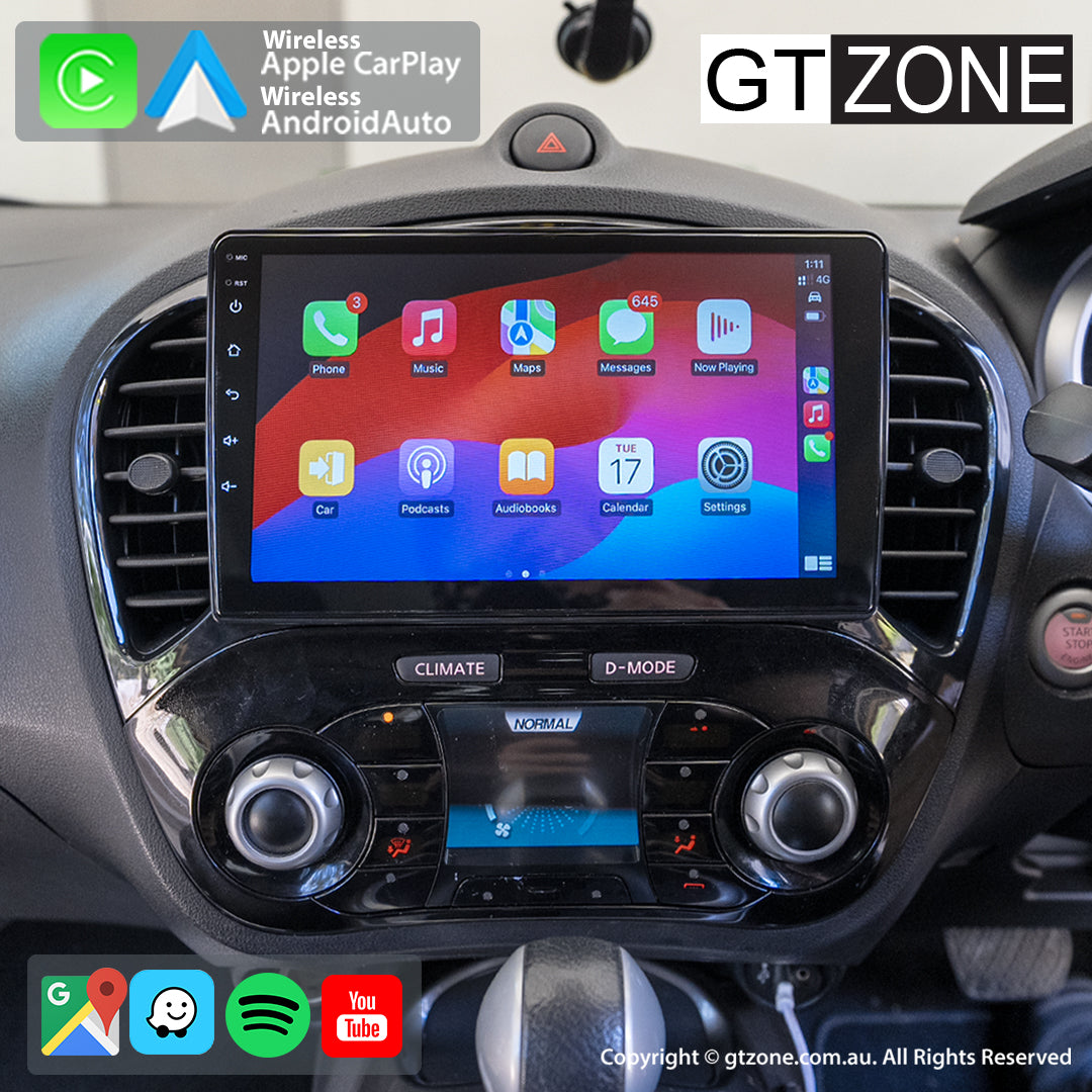 Nissan Juke (2010-2013) Car Stereo Upgrade Kit - 9" Head Unit with Apple Carplay & Android Auto