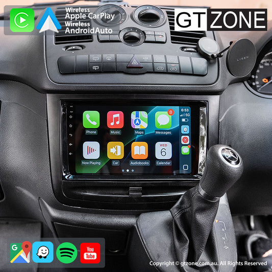 Mercedes Benz Vito Head Unit Upgrade Kit (2006-2014) - 9inch Wireless Multitouch Smartscreen with Apple Carplay Android Auto 1080