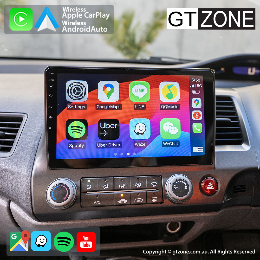 Honda Civic Head Unit Upgrade Kit (2006-2011) - 9inch Wireless Multitouch Smartscreen with Apple Carplay Android Auto (Copy)