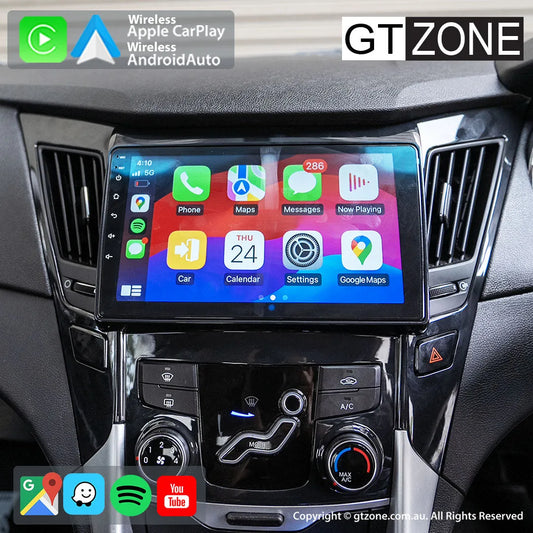 Hyundai i45 Head Unit Upgrade Kit (2009-2012) - 9inch Wireless MultiTouch Smartscreen with Apple Carplay Android Auto 1080