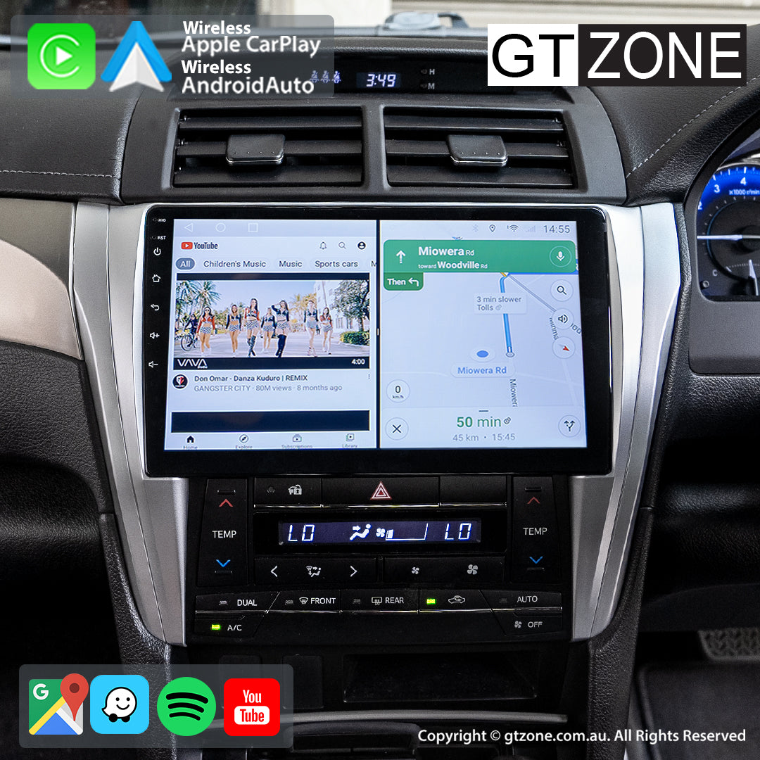 Toyota Camry Aurion Head Unit Upgrade Kit (2015-2018) - 10inch Wireless MultiTouch Smartscreen with Apple Carplay Android Auto (Copy)