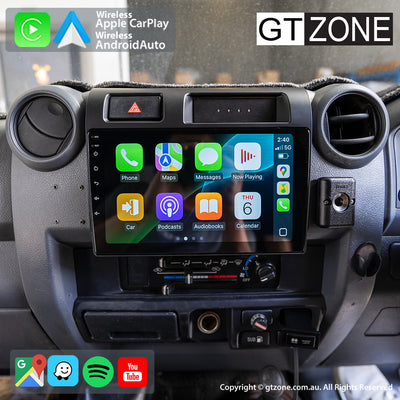 Toyota Landcruiser 79-Series Head Unit Upgrade Kit (1983-Present) - 9inch Stereo with Wireless Apple Carplay & Android Auto