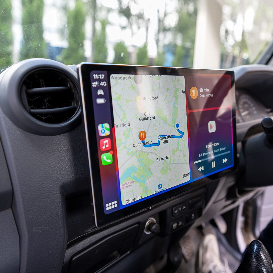 Toyota Landcruiser 79-Series Head Unit Upgrade Kit (1983-Present) - 13 inch Stereo with Wireless Apple Carplay & Android Auto