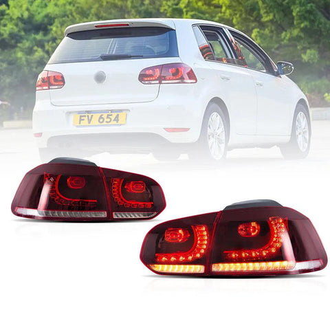 VW Golf Mk6 Sequential Red LED Tail Lights Vland - gtzone