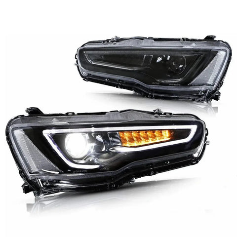 Mitsubishi Lancer 2008-2018 Evo X - Vland Sequential LED Head Lights