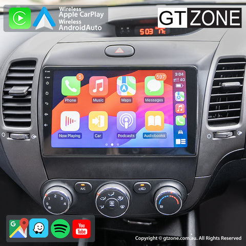 Kia Cerato Head Unit Upgrade Kit (2013-2018) - 9inch Wireless Multitouch Smartscreen with Apple Carplay Android Auto