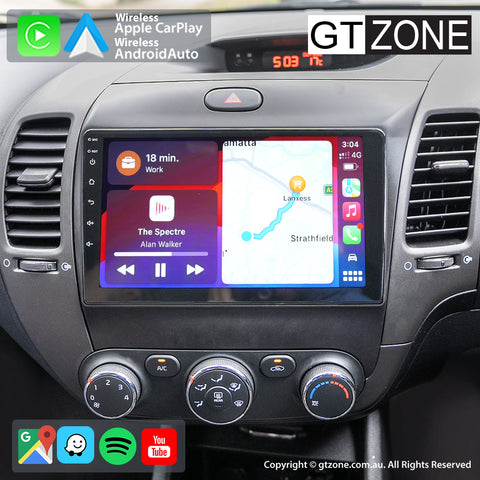 Kia Cerato Head Unit Upgrade Kit (2013-2018) - 9inch Wireless Multitouch Smartscreen with Apple Carplay Android Auto